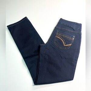Dark Blue Jeggings with Studded Pocket